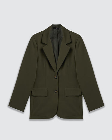 Blazer básico verde militar