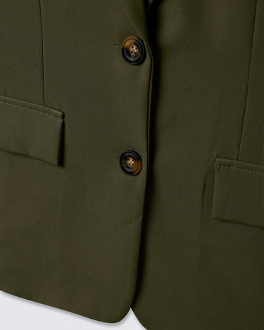 Blazer básico verde militar