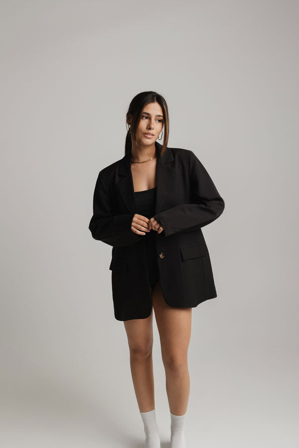 Blazer básico preto