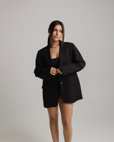 Blazer básico preto